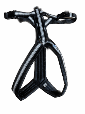 Harnais de trekking pour chien (gris réfléchissant)